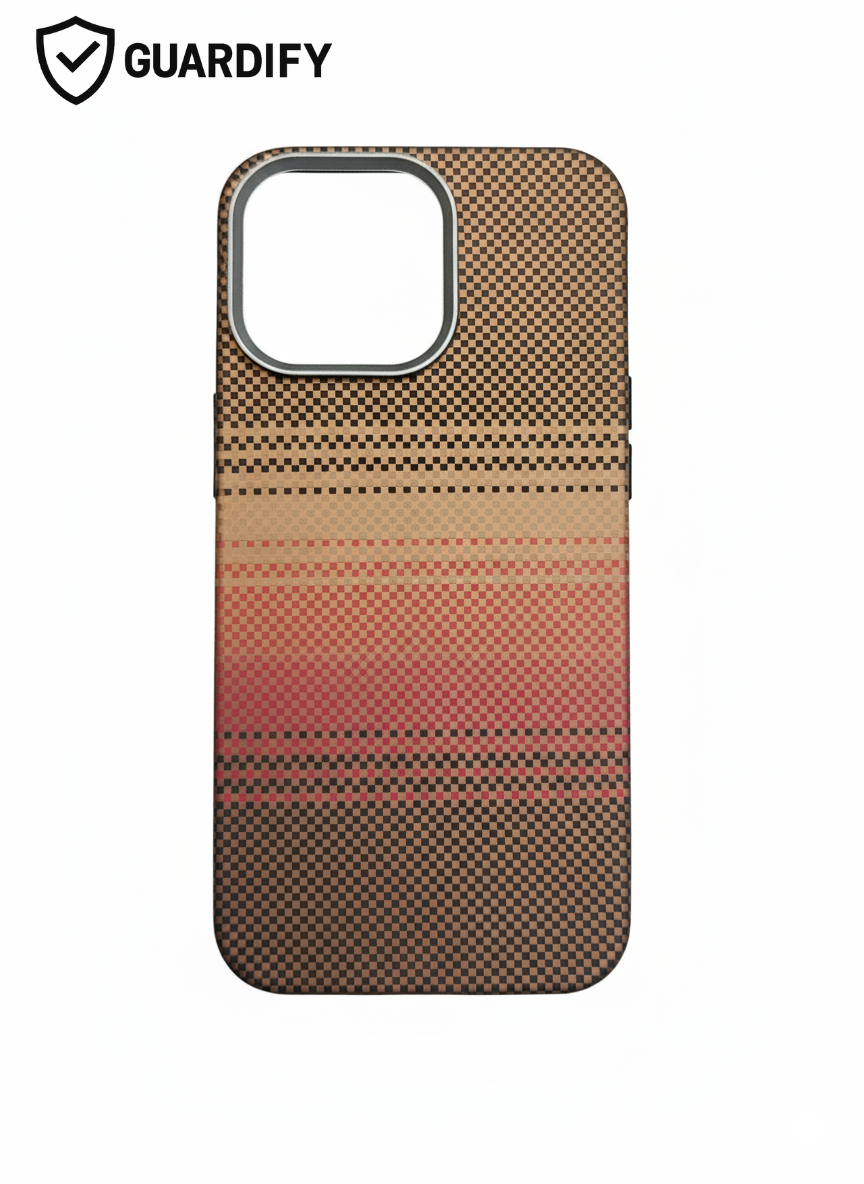 Carbon Fiber Texture iPhone Case + OG Tempered Glass Protector