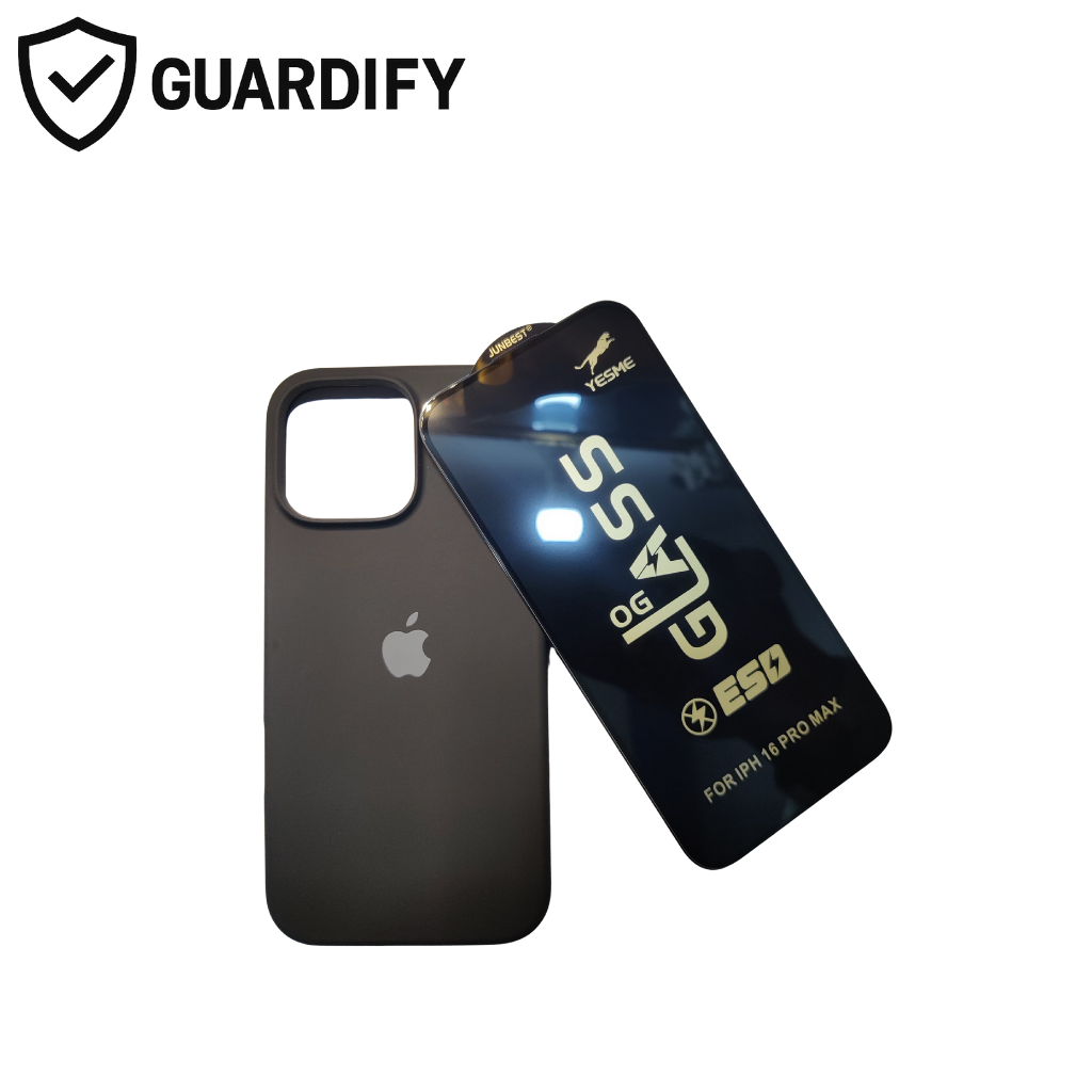IPhone 16 Pro Max Silicone Case with Free OG Tempered Glass