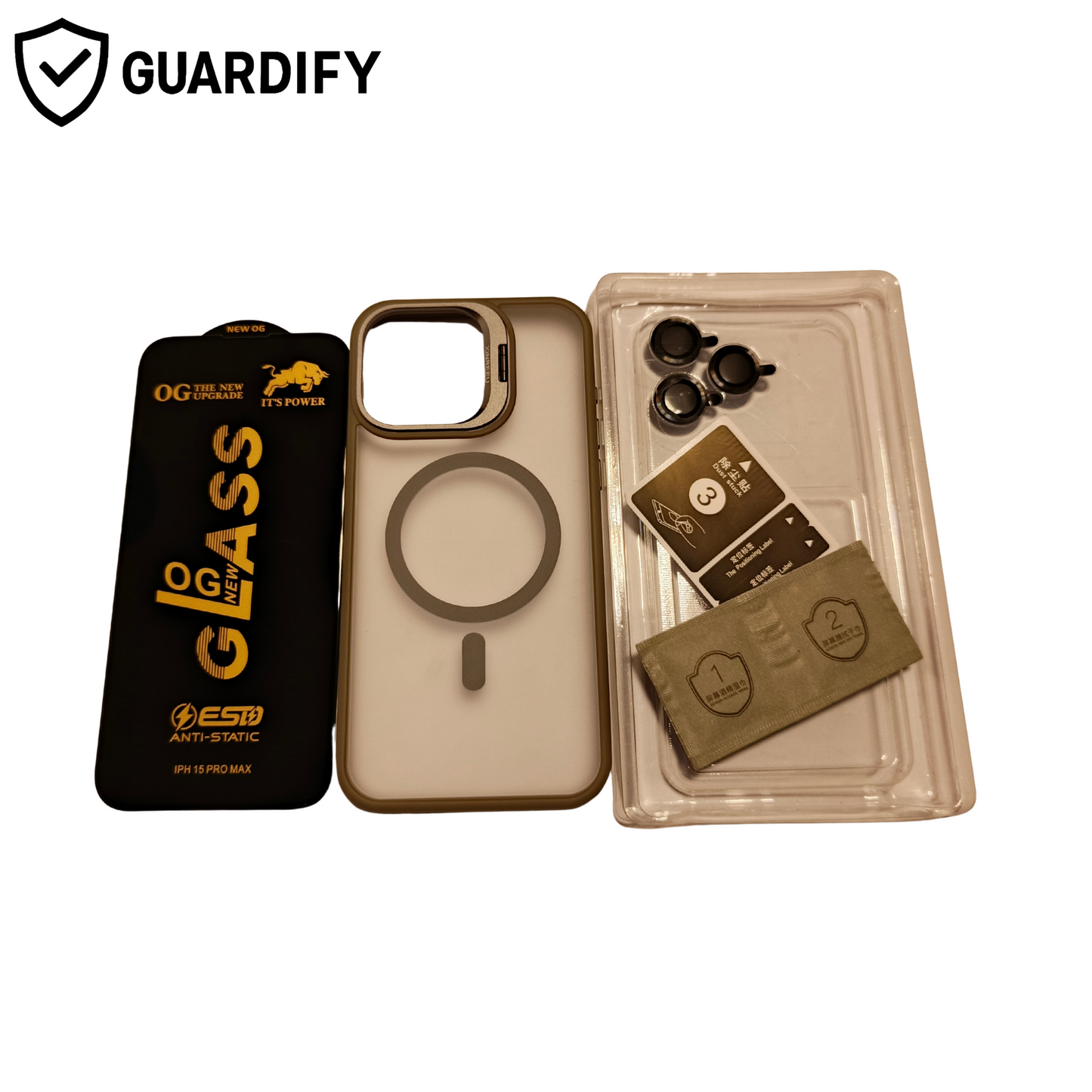 IPhone 16 Pro Max MagSafe Case with Free OG Tempered Glass & Camera Lens Rings
